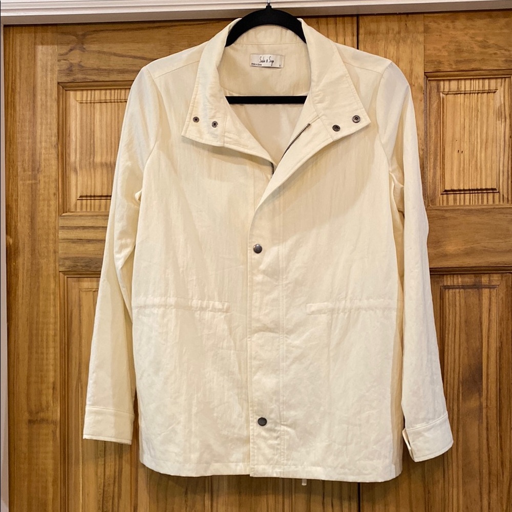 ⚡️3 for $15⚡️Sadie & Sage Cream Utility Jacket with Stand-Up Collar